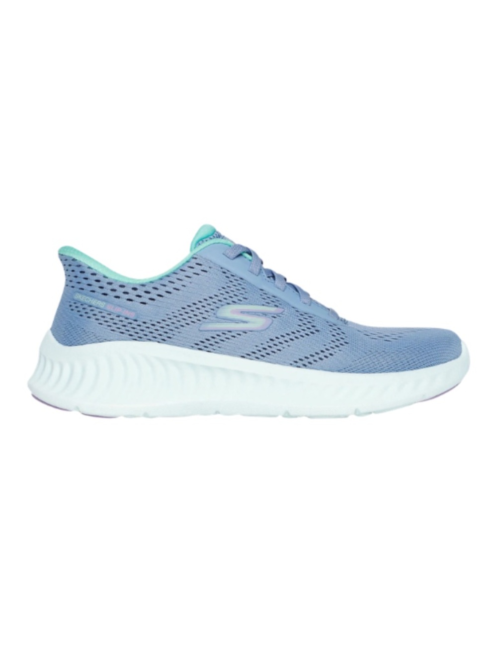 Womens Skechers Go Walk Now Khloe Sneakers. Blue/Green. 125643